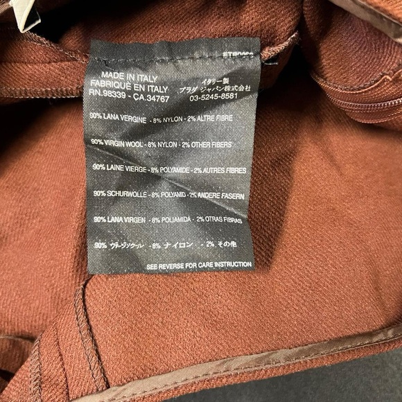 NWT Prada Brown Midi A-line Skirt Pleated Wool New Classic Designer Italy - Picture 7 of 8